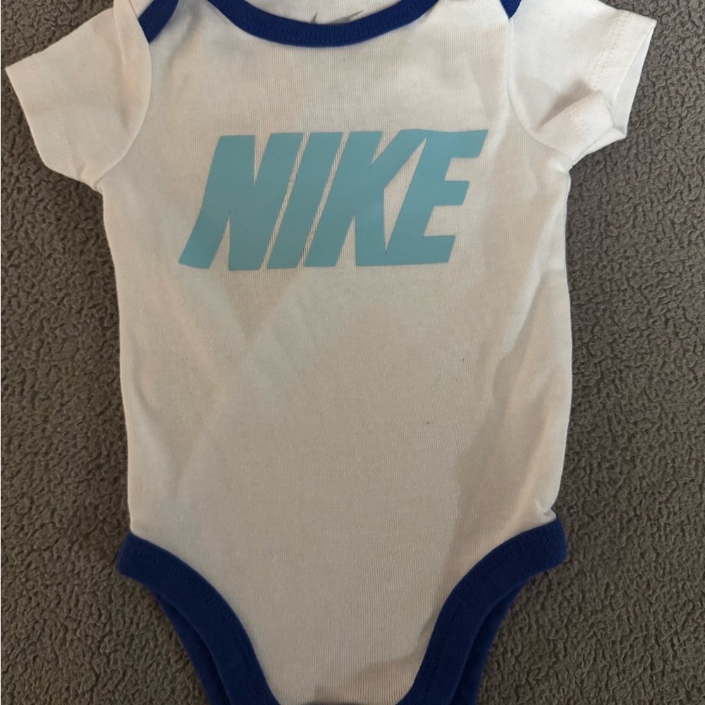 Nike White and Blue Onesie